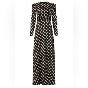 Ieena for Mac Duggal Polka Dot Satin Gown